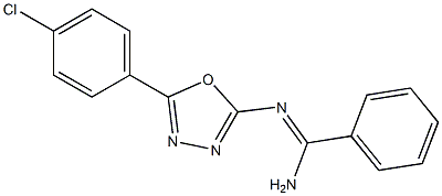 N2-(5-(4-Chlorophenyl)-1,3,4-oxadiazol-2-yl)benzamidine Struktur