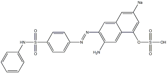 4-[(2-Amino-8-hydroxy-6-sodiosulfo-3-naphtyl)azo]-N-phenylbenzenesulfonamide Struktur