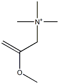 N-(2-Methoxy-2-propenyl)trimethylaminium Struktur