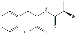 (R)-2-[(2-Bromo-1-oxopropyl)amino]-3-phenylpropanoic acid Struktur