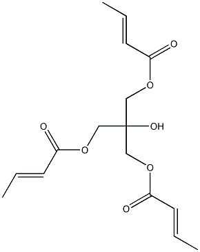 Biscrotonic acid 2-(crotonoyloxymethyl)-2-hydroxypropane-1,3-diyl ester Struktur