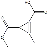 3-Methyl-2-cyclopropene-1,2-dicarboxylic acid hydrogen 1-methyl ester Struktur