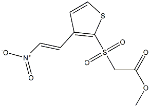 [[3-[(E)-2-Nitrovinyl]-2-thienyl]sulfonyl]acetic acid methyl ester Struktur