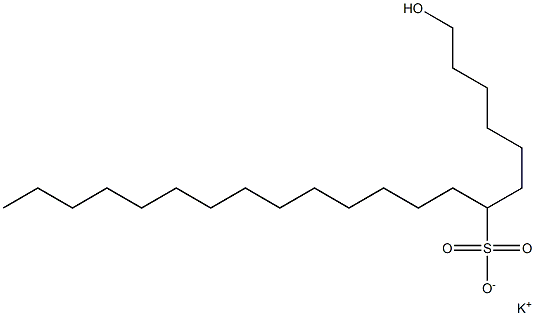 1-Hydroxyhenicosane-7-sulfonic acid potassium salt Struktur