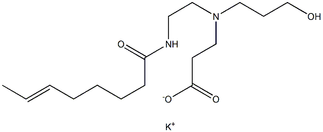 3-[N-(3-Hydroxypropyl)-N-[2-(6-octenoylamino)ethyl]amino]propionic acid potassium salt Struktur