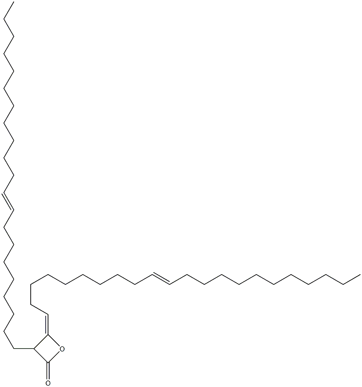 3-(9-Henicosenyl)-4-(10-docosen-1-ylidene)oxetan-2-one Struktur