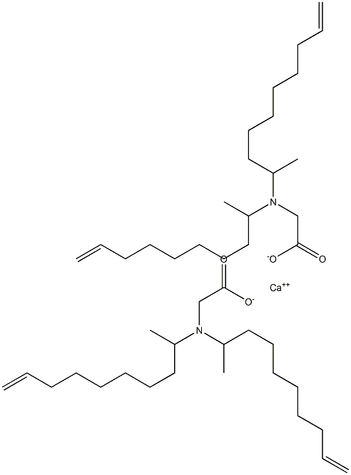 Bis[N,N-di(9-decen-2-yl)aminoacetic acid]calcium salt Struktur