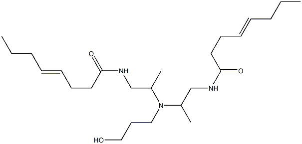 N,N'-[3-Hydroxypropyliminobis(2-methyl-2,1-ethanediyl)]bis(4-octenamide) Struktur