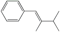 (E)-1-Phenyl-2,3-dimethyl-1-butene Struktur