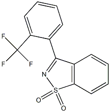 3-[2-(Trifluoromethyl)phenyl]-1,2-benzisothiazole 1,1-dioxide Struktur