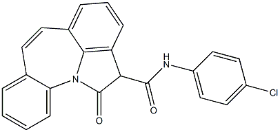 1,2-Dihydro-1-oxo-N-(4-chlorophenyl)indolo[1,7-ab][1]benzazepine-2-carboxamide Struktur