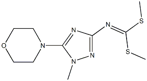 (2-Methyl-3-morpholino-2H-1,2,4-triazol-5-yl)imidodithiocarbonic acid dimethyl ester Struktur