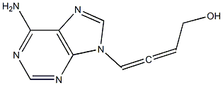 4-(6-Amino-9H-purine-9-yl)-2,3-butadiene-1-ol Struktur