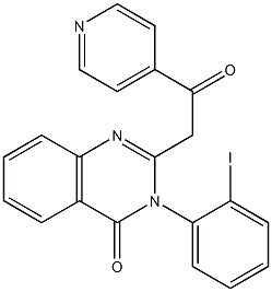 3-(2-Iodophenyl)-2-(4-pyridinylcarbonylmethyl)quinazolin-4(3H)-one Struktur