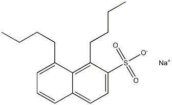 1,8-Dibutyl-2-naphthalenesulfonic acid sodium salt Struktur