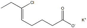 6-Chloro-5-octenoic acid potassium salt Struktur