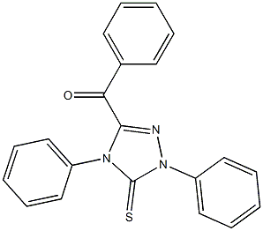 2,4-Dihydro-2,4-diphenyl-5-benzoyl-3H-1,2,4-triazole-3-thione Struktur