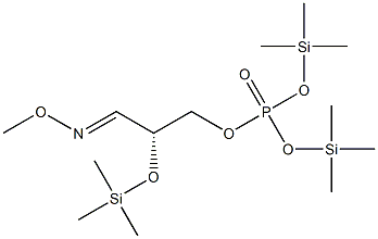 Phosphoric acid [(R)-3-methoxyimino-2-(trimethylsilyloxy)propyl]bis(trimethylsilyl) ester Struktur