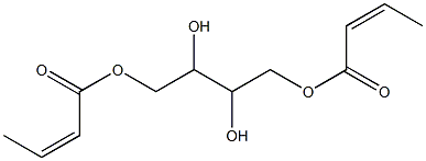 Bisisocrotonic acid 2,3-dihydroxybutane-1,4-diyl ester Struktur