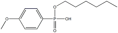 4-Methoxyphenylphosphonic acid hydrogen hexyl ester Struktur