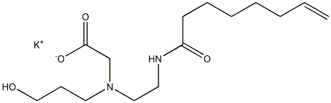 N-(3-Hydroxypropyl)-N-[2-(7-octenoylamino)ethyl]aminoacetic acid potassium salt Struktur