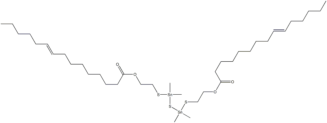 Bis[dimethyl[[2-(8-tetradecenylcarbonyloxy)ethyl]thio]stannyl] sulfide Struktur