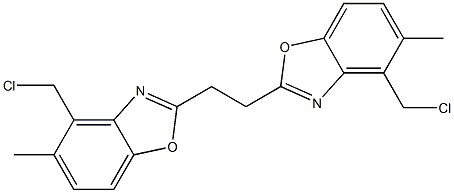 1,2-Bis(4-chloromethyl-5-methylbenzoxazol-2-yl)ethane Struktur