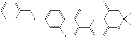 7-Benzyloxy-2',3'-dihydro-2',2'-dimethyl-3,6'-bi(4H-1-benzopyran)-4-one Struktur