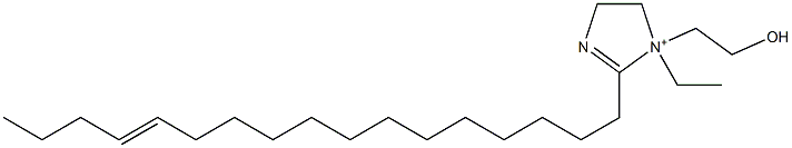 1-Ethyl-2-(13-heptadecenyl)-1-(2-hydroxyethyl)-2-imidazoline-1-ium Struktur