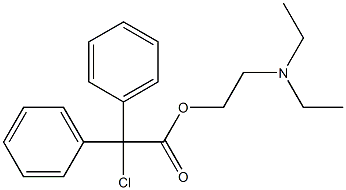 Chlorodiphenylacetic acid 2-diethylaminoethyl ester Struktur