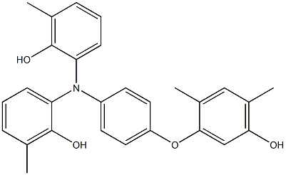 N,N-Bis(2-hydroxy-3-methylphenyl)-4-(5-hydroxy-2,4-dimethylphenoxy)benzenamine Struktur