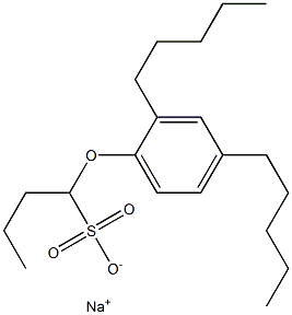 1-(2,4-Dipentylphenoxy)butane-1-sulfonic acid sodium salt Struktur