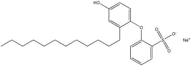 4'-Hydroxy-2'-dodecyl[oxybisbenzene]-2-sulfonic acid sodium salt Struktur