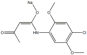 4-(4-Chloro-2,5-dimethoxyphenylamino)-4-sodiooxy-3-buten-2-one Struktur