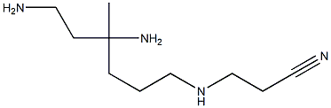 3-(4,6-Diamino-4-methylhexylamino)propionitrile Struktur