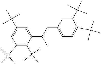 2-(2,3,5-Tri-tert-butylphenyl)-1-(3,4-di-tert-butylphenyl)propane Struktur