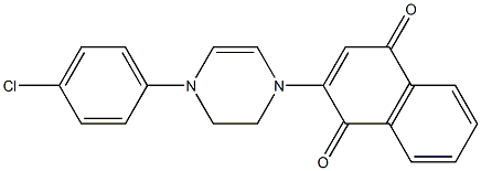 2-[(4-(4-Chlorophenyl)-1,2,3,4-tetrahydropyrazin)-1-yl]-1,4-naphthoquinone Struktur