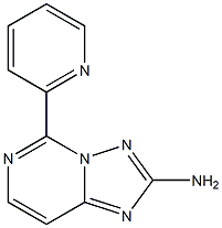 2-Amino-5-(2-pyridinyl)[1,2,4]triazolo[1,5-c]pyrimidine Struktur