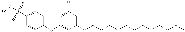 3'-Hydroxy-5'-tridecyl[oxybisbenzene]-4-sulfonic acid sodium salt Struktur