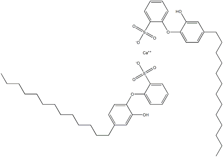 Bis(2'-hydroxy-4'-tridecyl[oxybisbenzene]-2-sulfonic acid)calcium salt Struktur