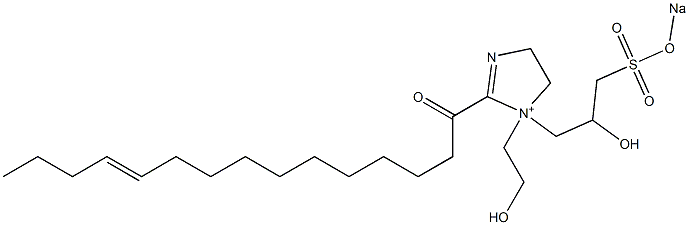 1-(2-Hydroxyethyl)-1-[2-hydroxy-3-(sodiooxysulfonyl)propyl]-2-(11-pentadecenoyl)-2-imidazoline-1-ium Struktur