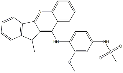 N-[3-Methoxy-4-[[11-methyl-11H-indeno[1,2-b]quinolin-10-yl]amino]phenyl]methanesulfonamide Struktur