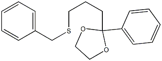 2-Phenyl-2-[3-(benzylthio)propyl]-1,3-dioxolane Struktur