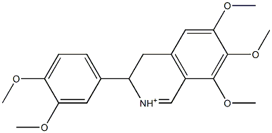 3,4-Dihydro-6,7,8-trimethoxy-3-(3,4-dimethoxyphenyl)isoquinolinium Struktur