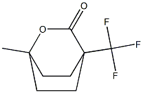 1-Methyl-4-(trifluoromethyl)-2-oxabicyclo[2.2.2]octan-3-one Struktur