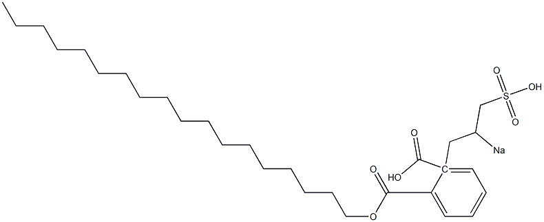 Phthalic acid 1-octadecyl 2-(2-sodiosulfopropyl) ester Struktur