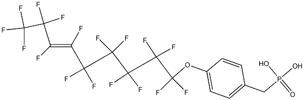 4-[(Heptadecafluoro-6-nonenyl)oxy]benzylphosphonic acid Struktur