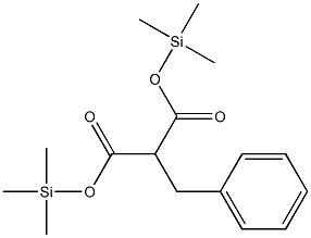 Benzylmalonic acid bis(trimethylsilyl) ester Struktur