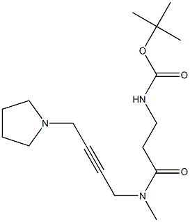 N-Methyl-N-[4-(1-pyrrolidinyl)-2-butynyl]-3-(Boc-amino)propanamide Struktur