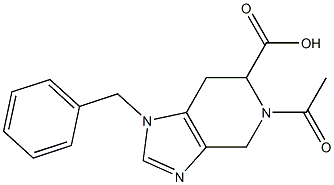 1-Benzyl-4,5,6,7-tetrahydro-5-acetyl-1H-imidazo[4,5-c]pyridine-6-carboxylic acid Struktur